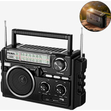 Tragbares AM/FM/SW-Radio mit Solar- und USB-Ladefunktion, Bluetooth 6.0, 1800-mAh-Akku, TF-Kartenleser, USB- und AUX-Musikplayer, ideal für
