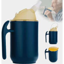 Gobelet 3 en 1 anti-fuites de 400 ml pour enfants et adultes, avec 2 couvercles et une paille, pour les seniors, les femmes enceintes, etc.