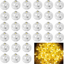 100 mini boules lumineuses LED blanc chaud, guirlandes lumineuses rondes pour fêtes d'anniversaire, mariages, lanternes en papier et décorat
