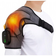 Appareil de massage des épaules avec vibration, 3 modes de massage, 3 niveaux de chaleur, sangle ajustable, batterie 5000 mAh, écran LED