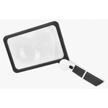 Loupe de lecture LED 5X pour seniors, 48 LED, 3 modes de luminosité, grande lentille, poignée ergonomique, idéale pour la lecture