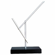 Sculpture cinétique à bâtons oscillants avec tiges métalliques, pendule de bureau pour un mouvement relaxant