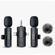 Microphone cravate rechargeable pour USB C, iOS et Android, mini microphone à pince avec réduction de bruit pour les vidéos