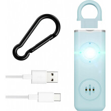 Alarme personnelle avec stroboscope LED, alarme panique de 130 dB, alarme d'autodéfense puissante, alarme de sécurité d'urgence pour usage f