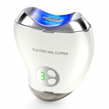 Elektrische nagelknipper met LED-verlichting, automatische babynagelvijl, USB-oplaadbare nageltrimmer, 3 snelheden