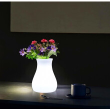 Lampe vase LED avec télécommande, lampe de table sans fil à intensité variable, rechargeable, changement de couleur, blanche pour salle à ma