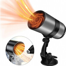 Chauffage de voiture portable 12 V, ventilateur de dégivrage et de désembuage rapide, ventilateur chauffant rond compact pour véhicules