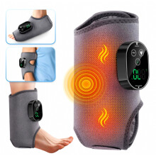 Appareil de massage des pieds portable sans fil 3 en 1, support chauffant pour la cheville avec massage, chaleur et vibration, 3 niveaux d'i