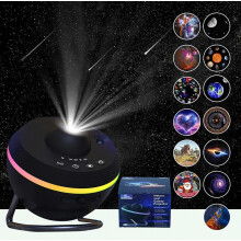 Projecteur de ciel étoilé, éclairage galaxie et planétarium avec effets de météores spectaculaires et bande lumineuse LED
