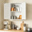 Homcom HOMCOM Bathroom Cabinet with Adjustable Shelf, White 9