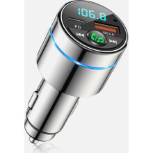 Émetteur FM Bluetooth 5.3 pour voiture, chargeur rapide PD QC3.0, appels mains libres et lecteur de musique, double récepteur USB