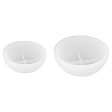 Silicone Bowl Mold 2Pcs Smooth Round Silicone Bowl Mold, One Large and One Small Suitable for Making Candle Holders