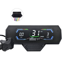 H3C E-Scooter Speedometer LCD Display 24V/36V/48V/60V/72V UART Type C Electric Bike LCD Color Animated Meter SM6PIN