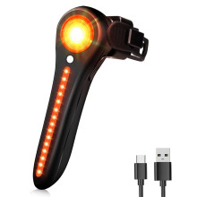 Bike Tail Light with Brake & Light Sensor, USB-C Rechargeable, 5 Light Modes for Road & Mountain Bike Night Cycling