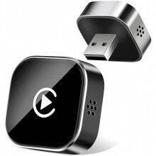 Mini CarPlay draadloze Android Auto-adapter, 2-in-1 auto-multimedia-converter, plug-and-play, compatibel met iOS en Android.