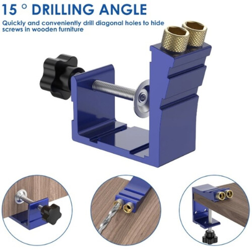 1set Adjustable 15 Angled Hole Positioner Set, Woodworking Angled Hole Positioner, Drilling Positioner 2