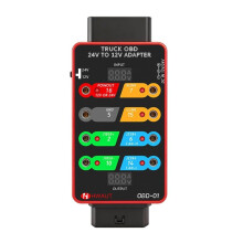 HWAUT Car OBD 24V to 12V Adapter OBD Jumper Box Tester Professional Diagnostic Current Monitor Adapter Auto Repair Tool