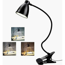 Lampe à pince LED, 3 températures de couleur, 10 niveaux de luminosité, lampe de bureau à intensité variable pour protéger les yeux des enfa