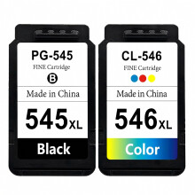 2er-Pack PG-545 XL CL-546 XL Druckerpatronen für Canon MG2550 MG2555 MG2950 MX494 MX495, 400 Seiten Schwarz, 300 Seiten