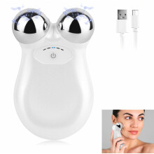 Microstroom gezichtsmassageapparaat, 5-in-1 multifunctionele gezichtsmassager, 350 mAh, voor anti-aging, lifting en versteviging van een sla
