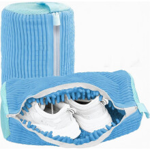 Lot de 2 sacs à chaussures pour le lavage, sacs de lavage de qualité supérieure avec doublure en peluche à 360 et fermeture éclair, pour m