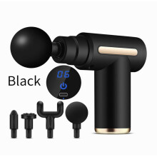 Pistolet de massage, masseur électrique pour tissus profonds avec écran LCD, 5 vitesses, batterie 1000 mAh, pour les douleurs musculaires et