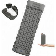 Modulare Mehrpersonen-Luftmatratze, 150 kg Tragkraft, 5 cm dick, mit Fußpumpe und Doppelventil, leichter Anschluss