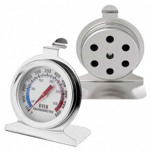 Thermomètre de four en acier inoxydable, affichage analogique 50-300 C, résistant à la chaleur, thermomètre de cuisson précis, support sta