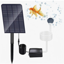 Waterdichte 2,5W zonne-energie vijverbeluchter, zonne-aquariumluchtpomp met slang en luchtstenen voor vissen in de tuinvijver