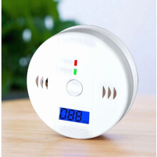 Détecteur de monoxyde de carbone avec affichage numérique et voyants LED, modèle à piles (piles non incluses).