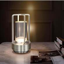 Lampe de table tactile LED sans fil à intensité variable, 3 couleurs, gradation progressive, lampe de chevet, lampe de camping rechargeable
