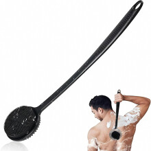Brosse de dos en silicone à long manche, gommage exfoliant pour le corps, brosse de douche, brosse de massage pour le corps pour les soins q