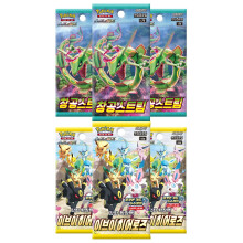 Pokemon Cards Evolving Skies, Korean Eevee Heroes & Blue Sky Stream - Booster Bundle including 6 Pokemon Booster Packs - TCYM Product
