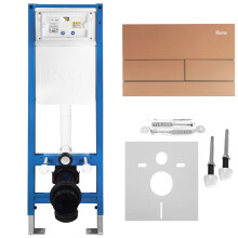 Concealed Wc Frame Set Slim 024n With T Brush Copper Button