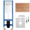 Concealed Wc Frame Set Slim 024n With T Brush Copper Button 1