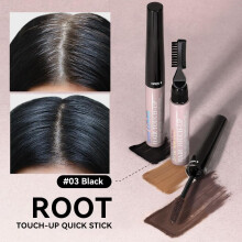 (black, 1pcs) Grey Hair Coverage Stick Root Touch Up for Dark Hair Waterproof Non-Dye Instant Concealer Portable