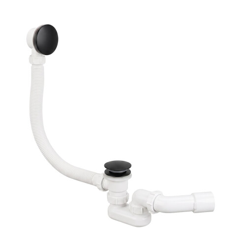 Bathtub Siphon Rea With Click-clack Waste Black