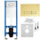 Concealed Wc Frame Set Slim 024n With Gold Hd Button 1