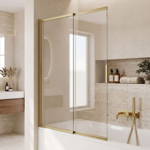 Schermo Vasca Scorrevole Rea Dario Brush Gold 100