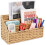 Geweven Postorganisator voor Bureau, Desktop Posthouder Sorteringsmand met Envelop Brief Bestandscompartiment 2