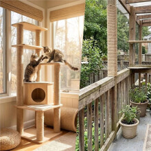Naturligt Sisalrep 50M, 8mm Tjockt för Kattträd Ersättning & DIY Hantverk