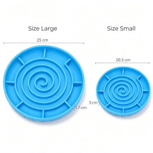 Slow Feeder Bowl,Soft Silicon Rubber Slow Feeder for Dog Cat Puppy Pet with Stong Suction Cups 25x25x3.7cm