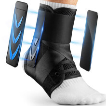 (XL, Black) Sports Ankle Support Brace for Basketball Fitness, Compression Wrap, Ankle Protector for Men Women