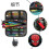 (red) Large Capacity Pencil Case Double Layer Student Stationery Bag Multi-purpose Storage Pouch 2