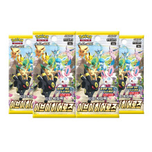 Pokemon Cards Evolving Skies, Korean Eevee Heroes - Booster Bundle including 4 Pokemon Booster Packs - TCYM Product