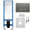 Σετ Εντοιχιζόμενου Πλαισίου Wc Slim 024n Με Κουμπί Hd Titan 1
