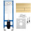 Concealed Wc Frame Set Slim 024n With T Brush Gold Button 1