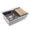 Steel Sink With 3-piece Accessory Set Rea Liam Brush Nickel 1