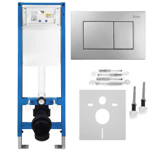 Concealed Wc Frame Set Slim 024n With Satin J Button