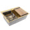 Steel Sink With 3-piece Accessory Set Rea Liam Brush Gold 1